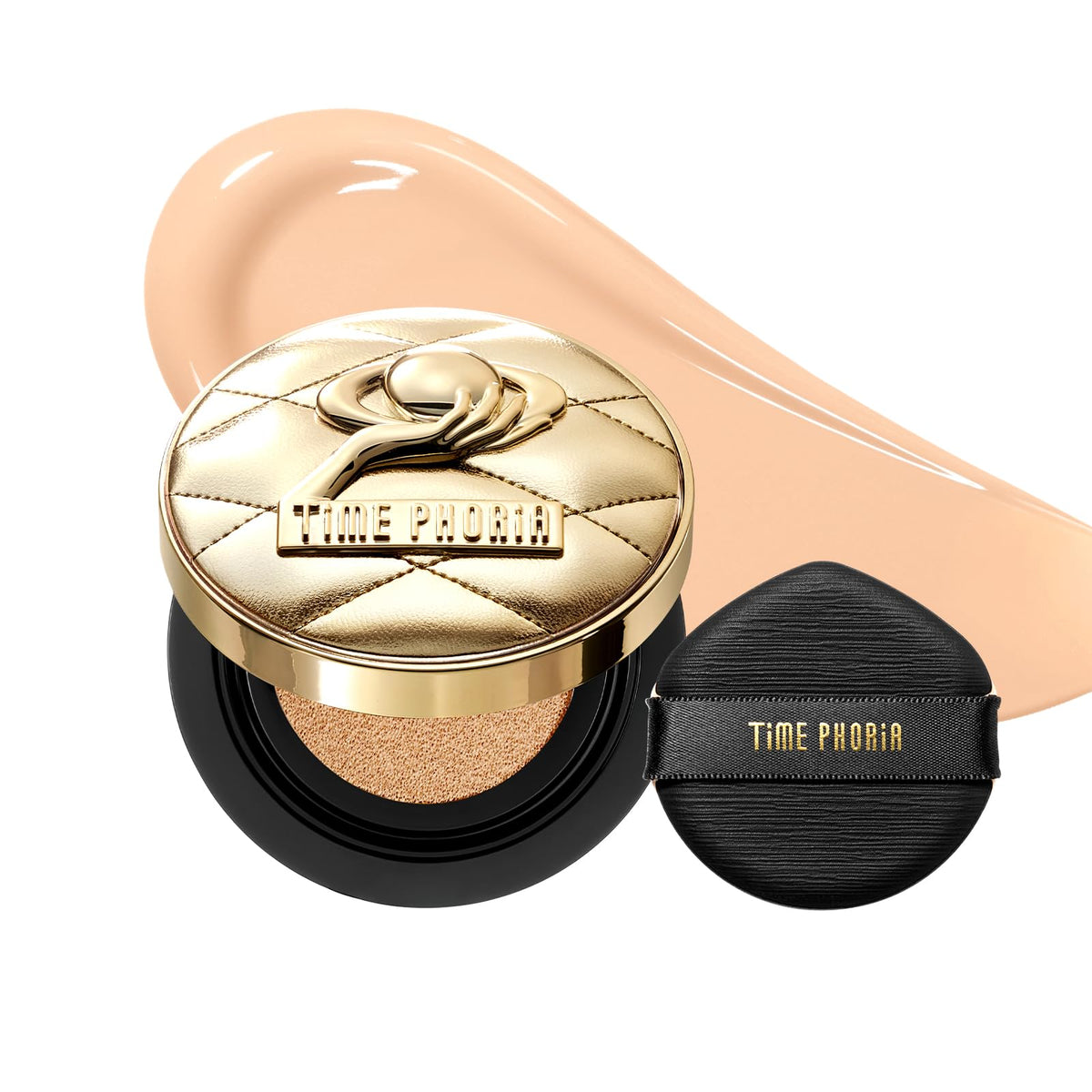 Timeless Utopia Glow Cushion Foundation 02 Birch - Radiant Glow Finish, Medium to High Coverage, Hydrating Peptide Complex, Lightweight Air Cushion, Long-Lasting Smooth Blurring Base Makeup