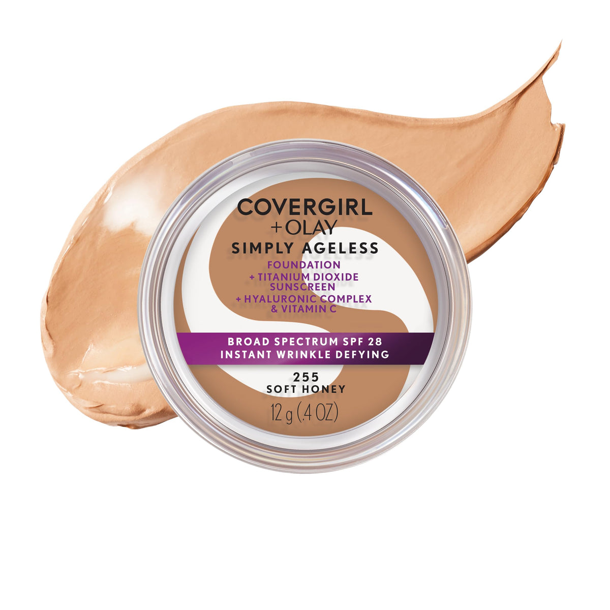 COVERGIRL & Olay Simply Ageless Instant Wrinkle-Defying Foundation, Creamy Natural 0.44 Fl Oz (Pack of 1)