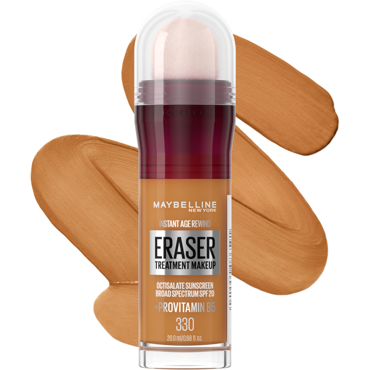 Maybelline Instant Age Rewind Eraser Foundation with SPF 20 and Moisturizing ProVitamin B5, 300, 1 Count (Packaging May Vary)