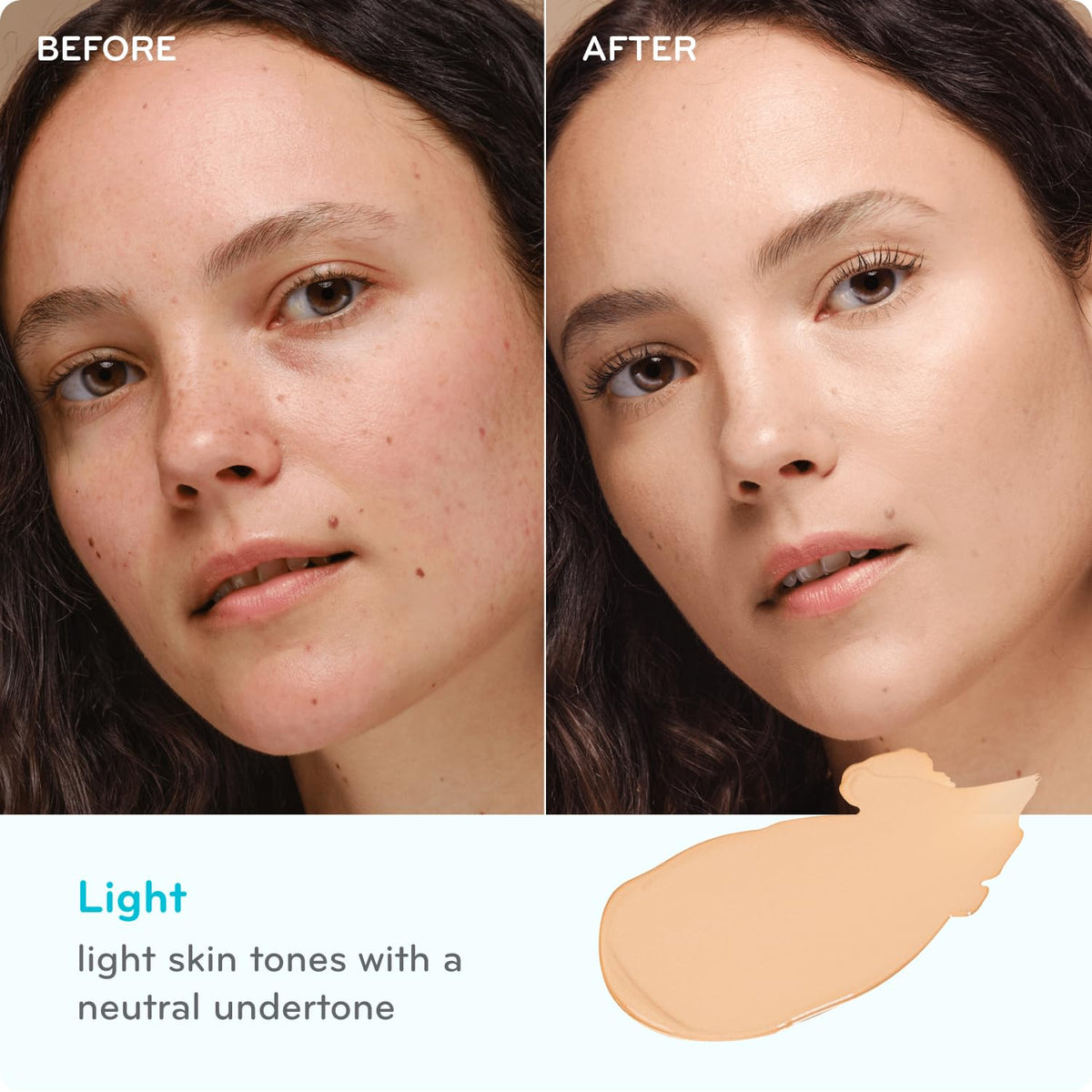 pūrlisse Perfect Glow BB Cream Concealer - Hydrating Under Eye Concealer with Jasmine and Goji & Hawthorn Berry - Oil Free Makeup for Dark Circles, Redness & Fine Lines - Light (0.34 oz)