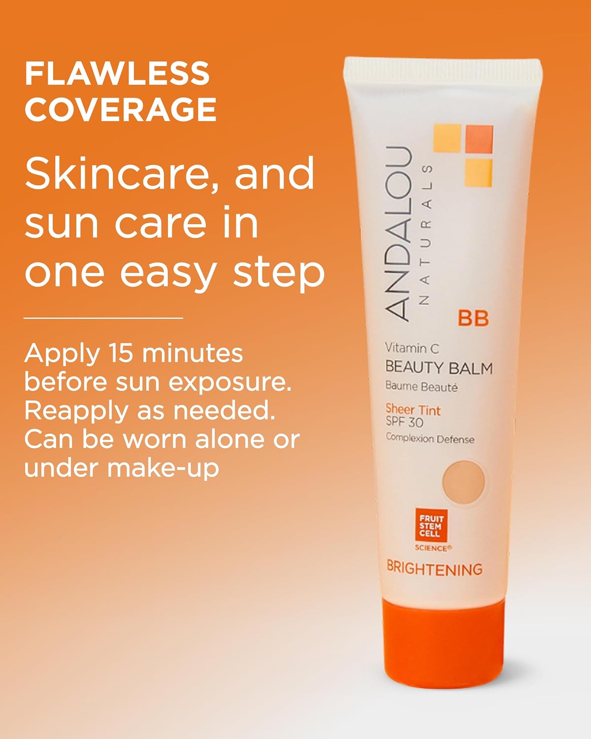 Andalou Naturals Vitamin C BB Beauty Balm Sheer Tint SPF 30 (2 fl oz)
