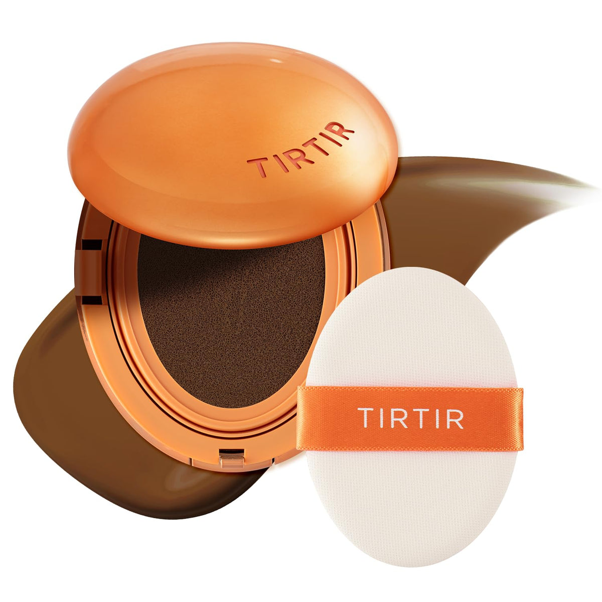 TIRTIR Mask Fit Ai Filter Cushion Foundation | AI-Like Semi-Matte Finish - Up to 72-Hour Medium to Full Coverage Korean BB Cushion Make up Beauty, #21N Ivory, 0.63 Fl Oz