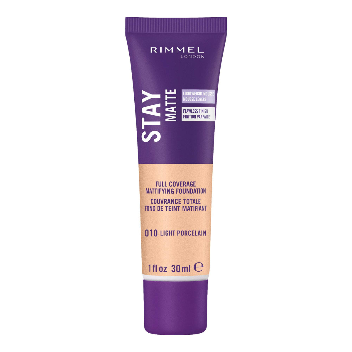Rimmel London Stay Matte Liquid Mousse - 200 Soft Beige - Foundation, Lightweight, Shine Control, Oil-Free, 1oz