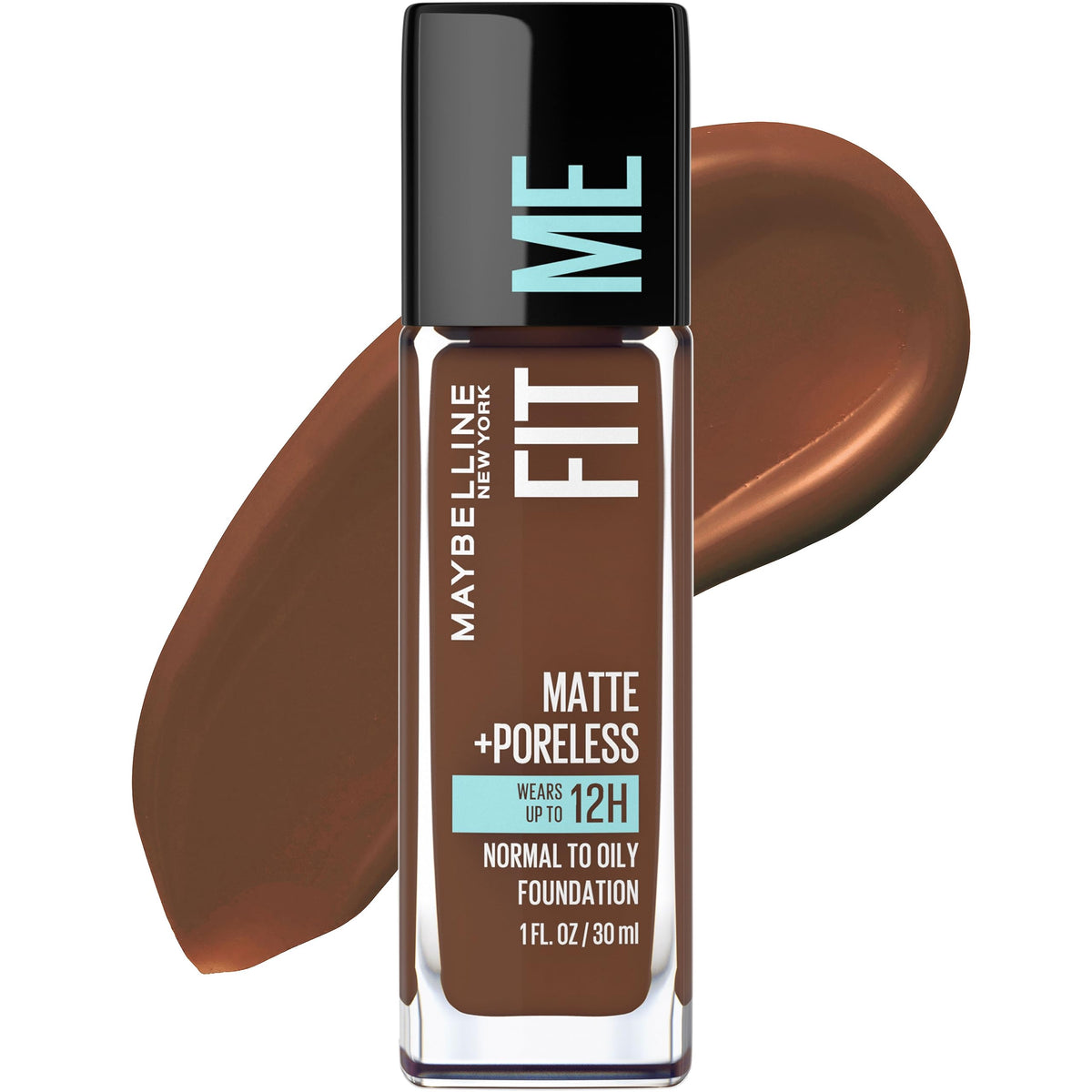 Maybelline Fit Me Matte + Poreless Liquid Oil-Free Foundation Makeup, Natural Ivory, 1 Count (Packaging May Vary)