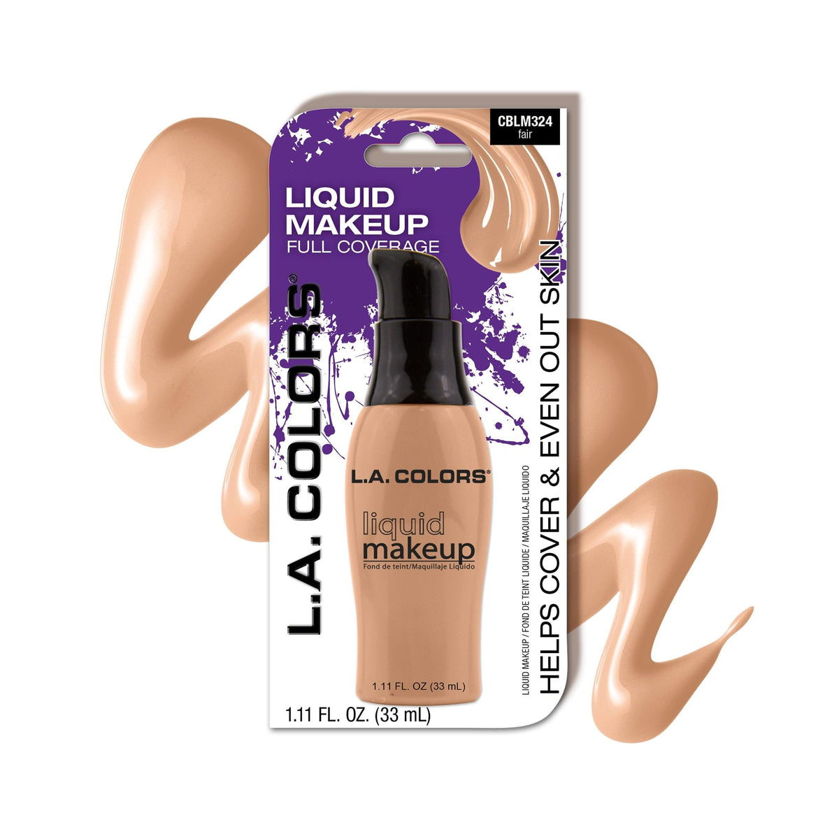 L.A. COLORS Pump Liquid Makeup, Black Walnut CLM288A