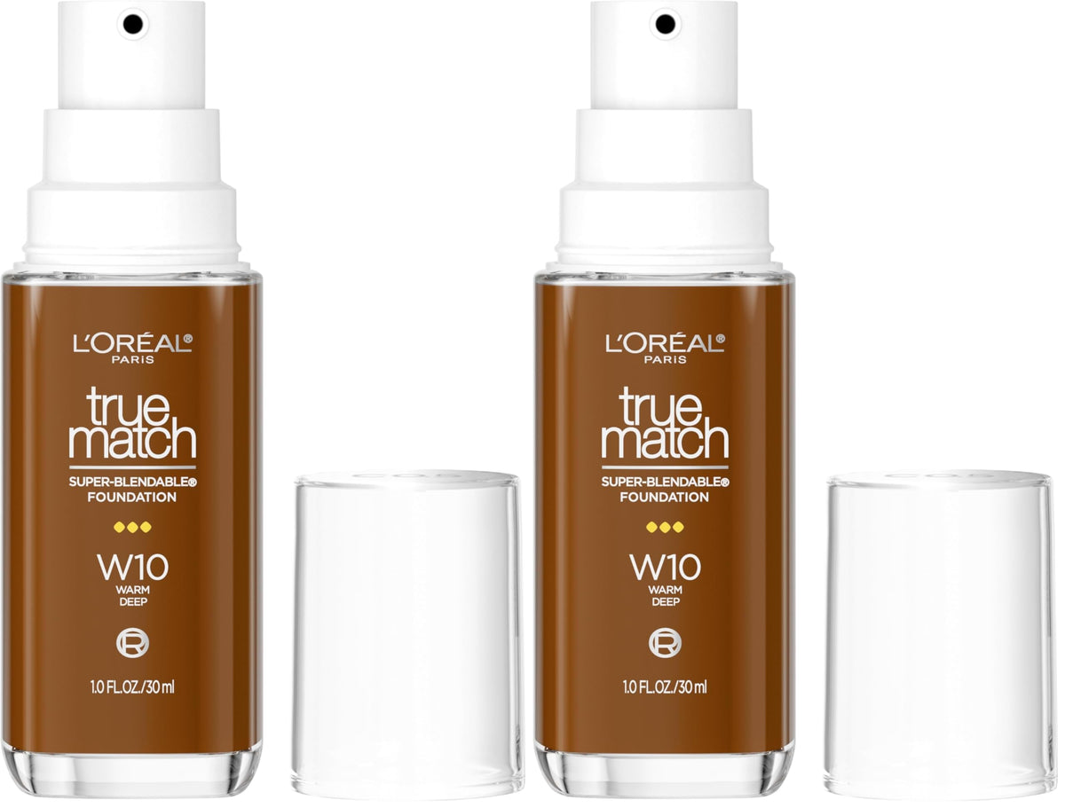L'Oreal Paris True Match Super-Blendable Foundation, Medium Coverage Liquid Foundation Makeup, N3, Light Medium, 1 Fl Oz