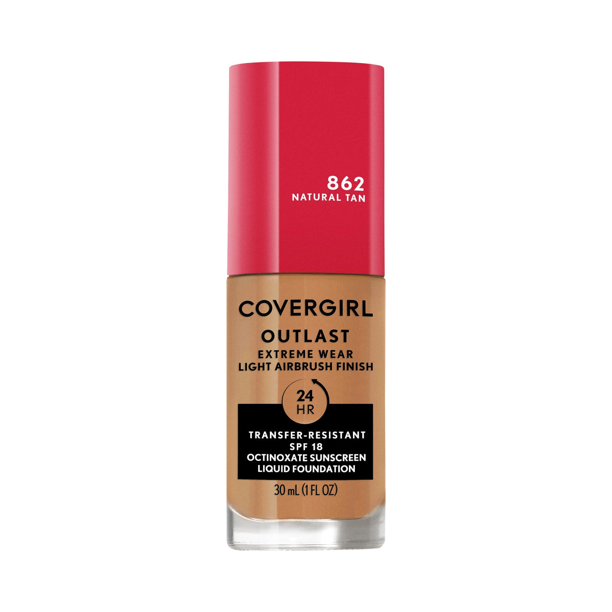 Covergirl Outlast Extreme Wear 3-in-1 Full Coverage Liquid Foundation, SPF 18 Sunscreen, Ivory, 1 Fl. Oz.