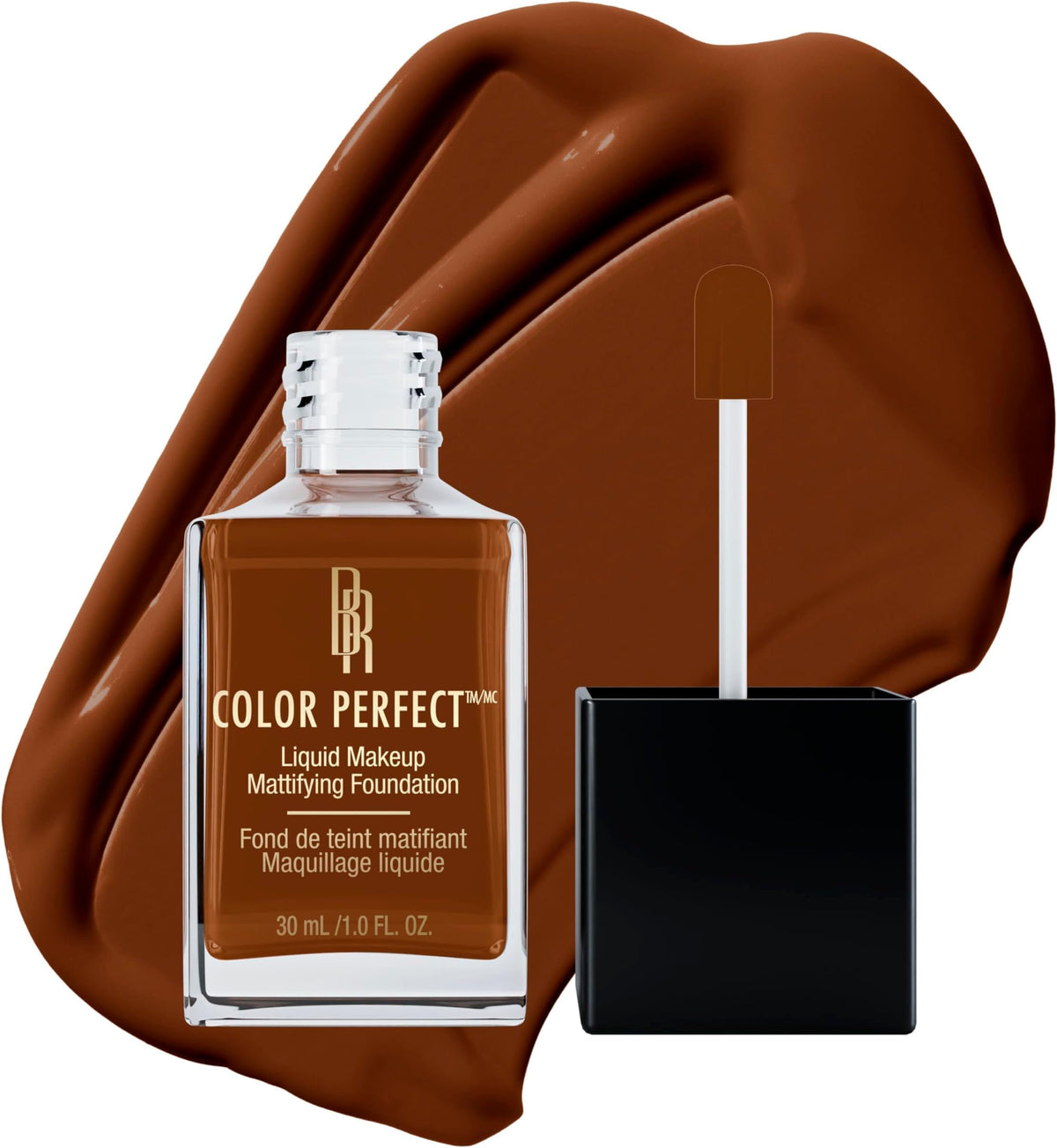 Black Radiance Color Perfect Liquid Full Coverage Foundation Makeup, Toffee, 1 Ounce
