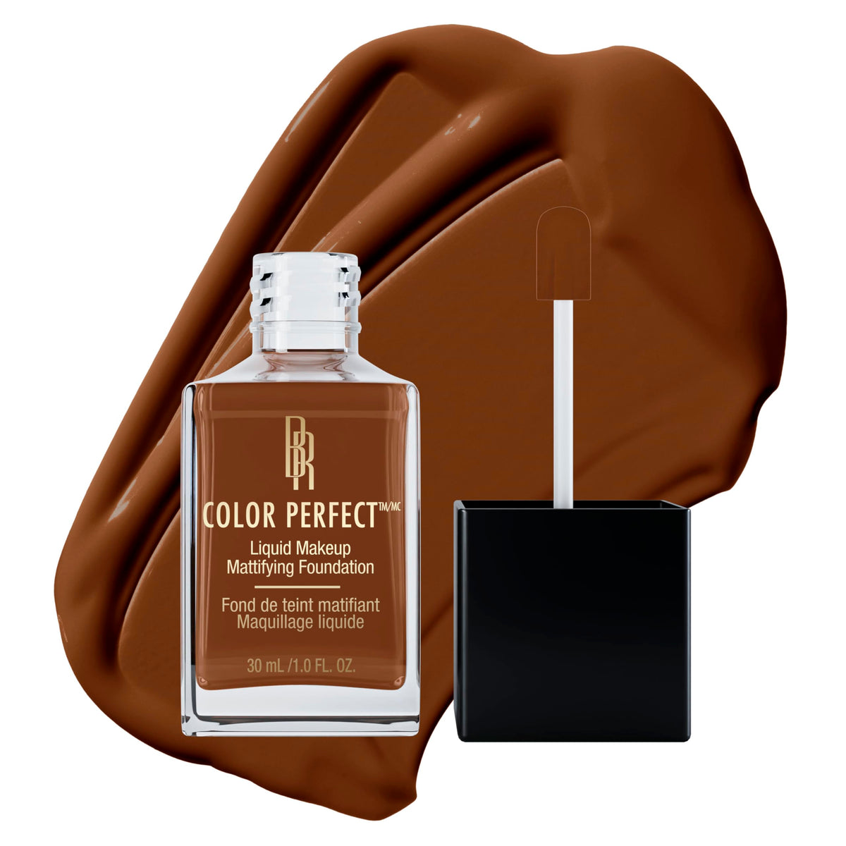Black Radiance Color Perfect Liquid Full Coverage Foundation Makeup, Toffee, 1 Ounce