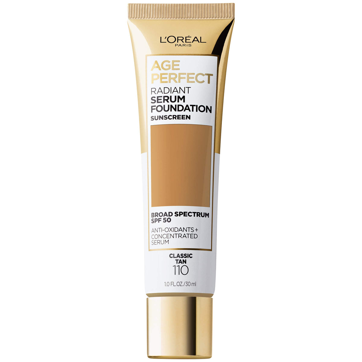 L'Oreal Paris Age Perfect Radiant Serum Foundation with SPF 50, Rose Ivory, 1 Ounce