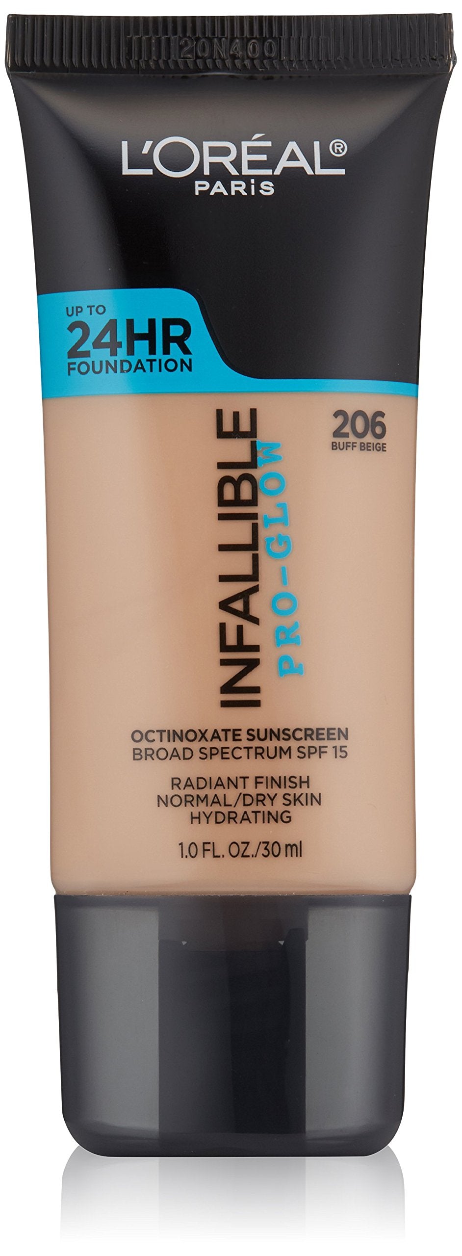 L'Oreal Paris Makeup Infallible Up to 24HR Pro-Glow Foundation, Creamy Natural, 1 fl oz.