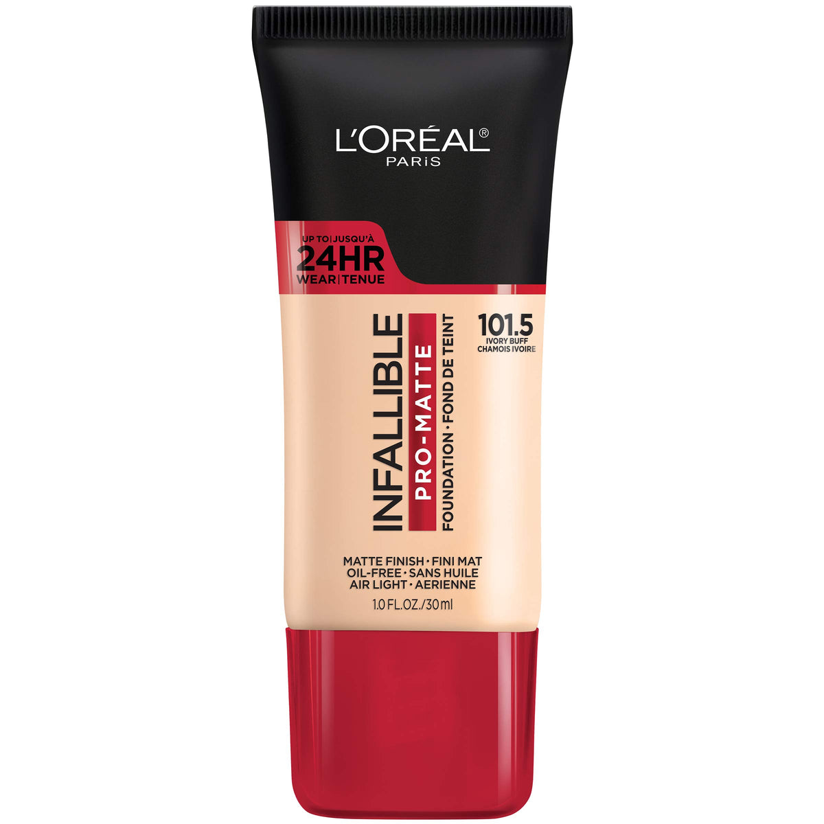 L'Oreal Paris Cosmetics Makeup Infallible Pro-Matte Liquid Longwear Foundation, Shell Beige, 1 fl oz.
