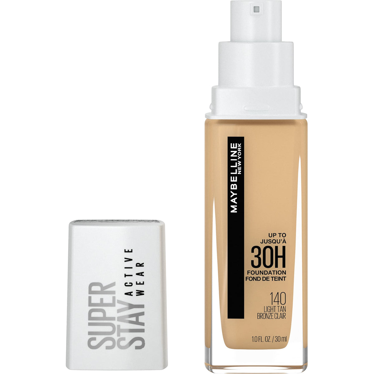 Maybelline Super Stay Full Coverage Liquid Foundation Active Wear Makeup, Up to 30Hr Wear, Transfer, Sweat & Water Resistant, Matte Finish, Buff Beige, 1 Count