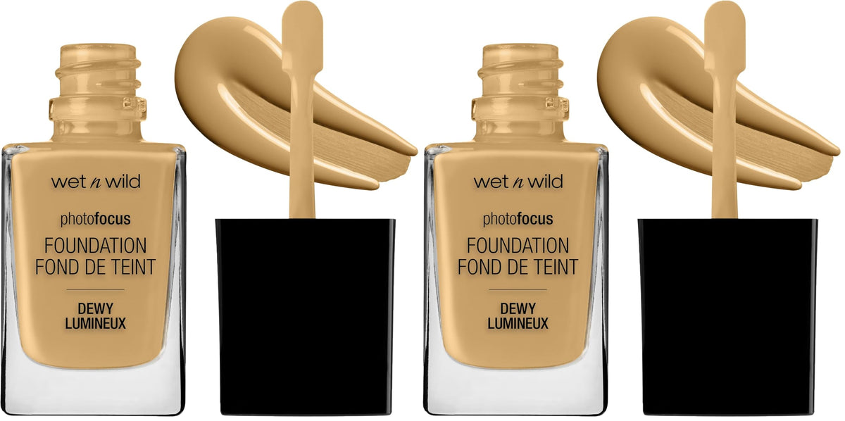 wet n wild Photo Focus Dewy Liquid Foundation Makeup, Soft Beige (Packaging May vary)