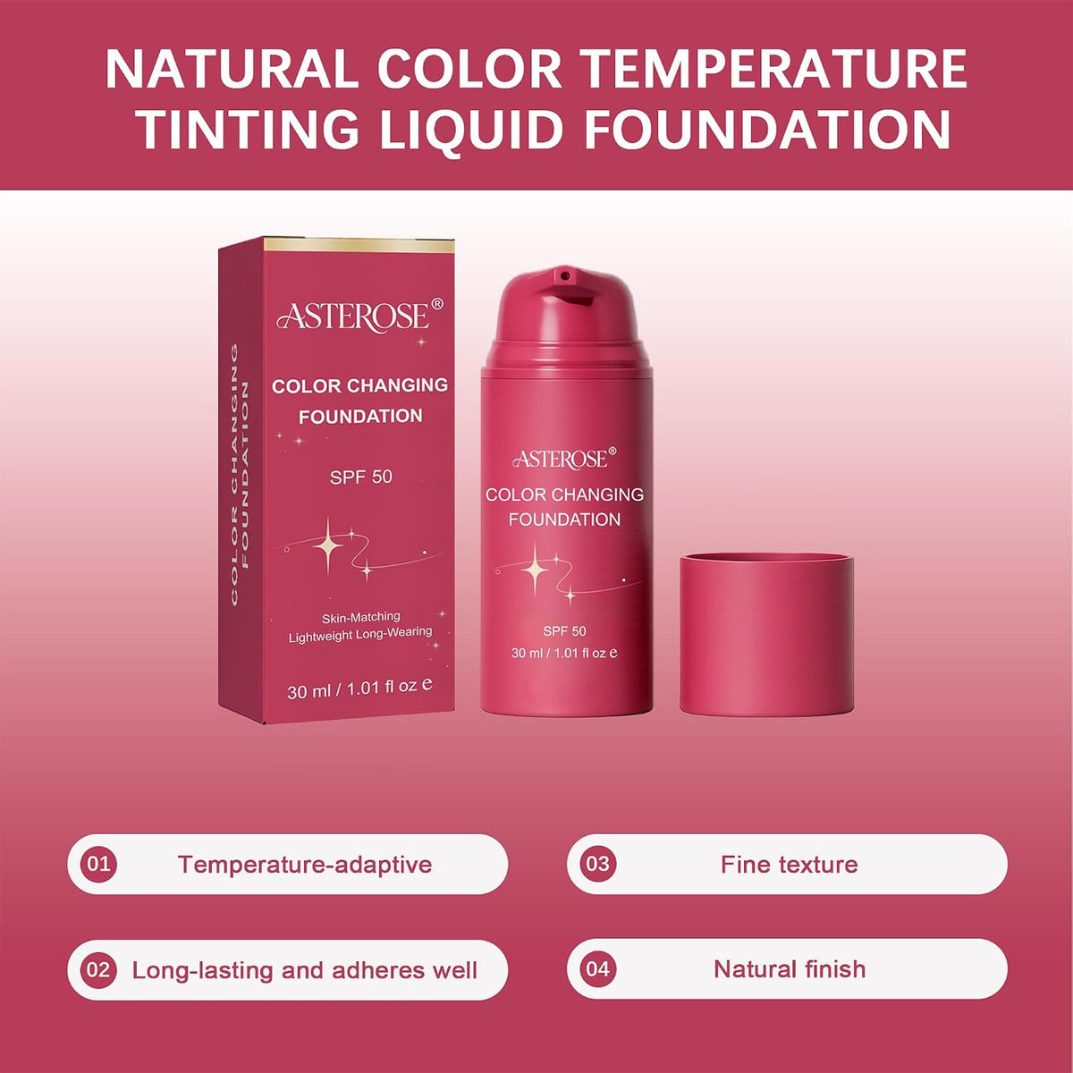 Color Changing Foundation, Skin Tone Adapting Liquid