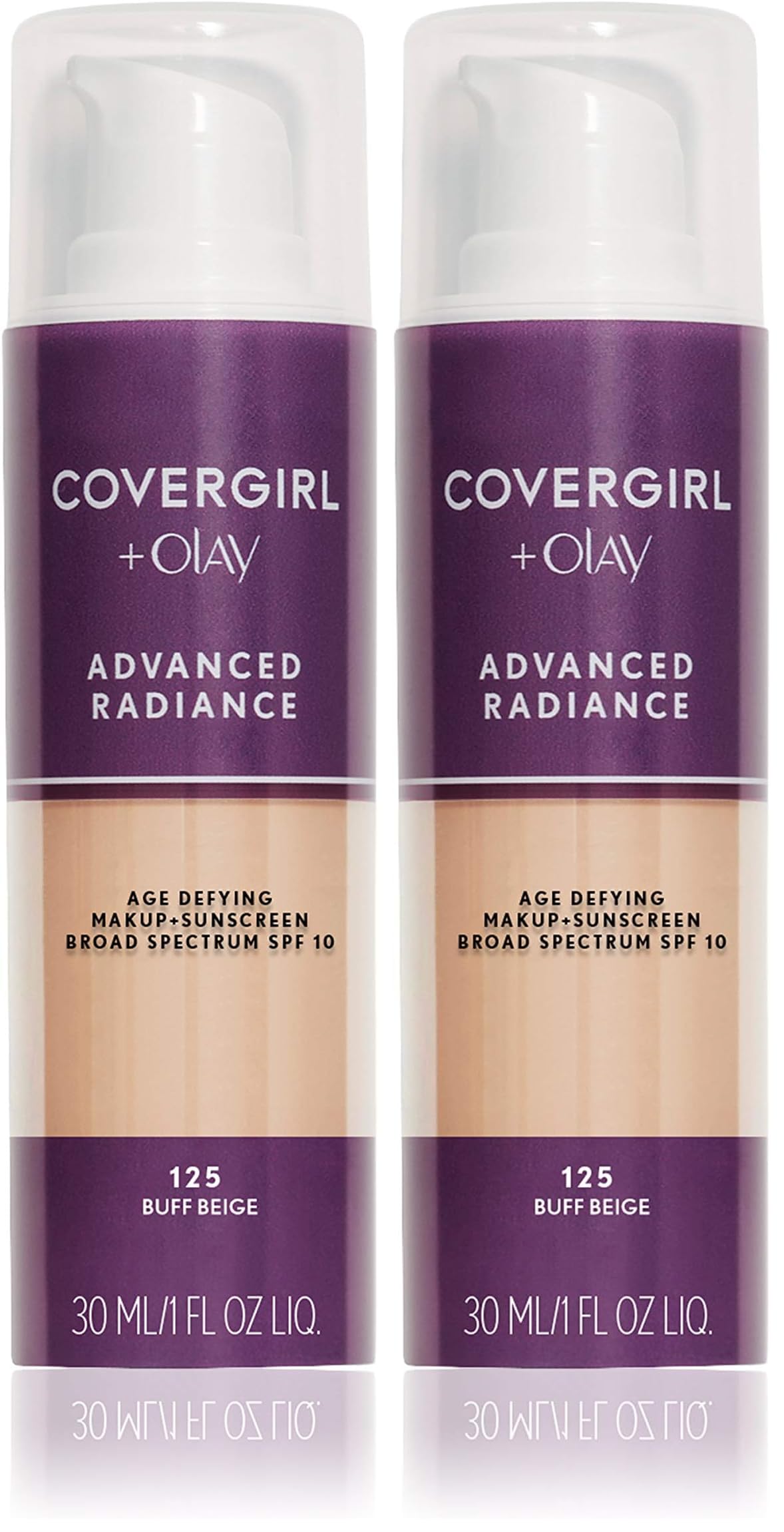 COVERGIRL Advanced Radiance Age-Defying Liquid Foundation Makeup | Anti-Aging, Age-Defying Formula, Buildable Coverage (Packaging May Vary) | 110 Classic Ivory | 1 fl oz (Pack of 1)