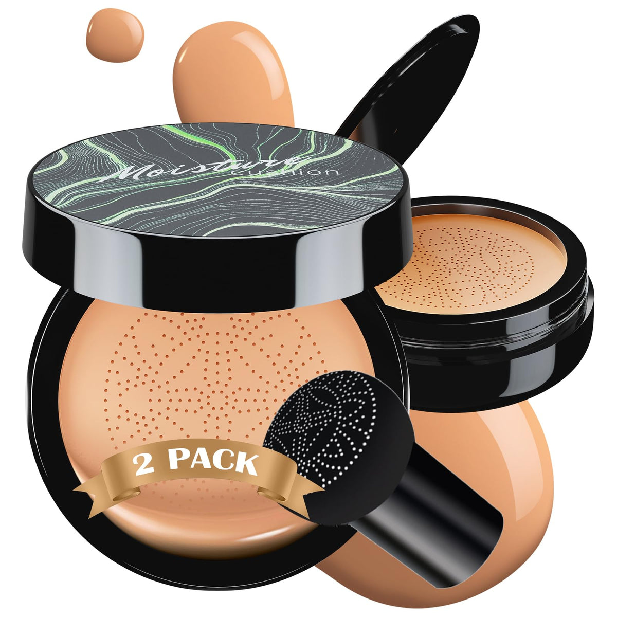 Cushion Foundation for Women CC Cream Concealer Waterproof Buff Beige