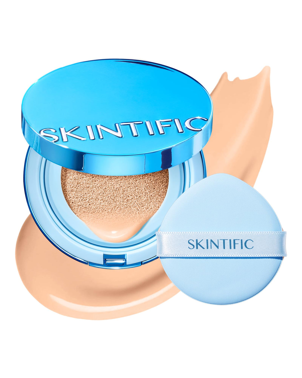 SKINTIFIC Velvet Matte Cushion Foundation Blue #02 Ivory