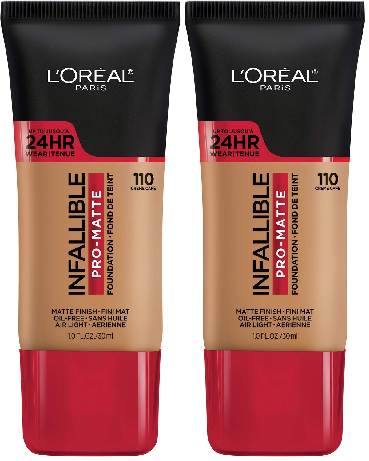 L'Oreal Paris Cosmetics Makeup Infallible Pro-Matte Liquid Longwear Foundation, Shell Beige, 1 fl oz.