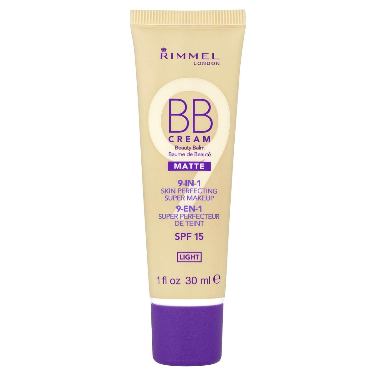 Rimmel London Match Perfection - 001 Light - BB Cream, Lightweight, SPF 25, Minimizes the Look of Pores, 1oz