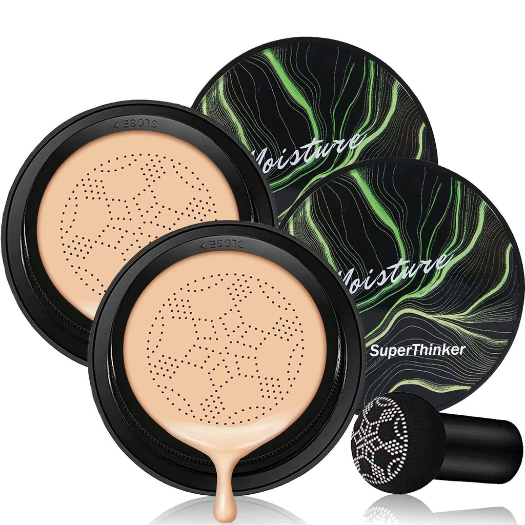 Cushion Foundation Concealer for Women, Face Makeup Air Cushion CC Cream Foundation for Mature Skin, Even Skin Tone, Tattoo Cover Up CC Cream Create A Lightweight Natural-looking Base (Natural)