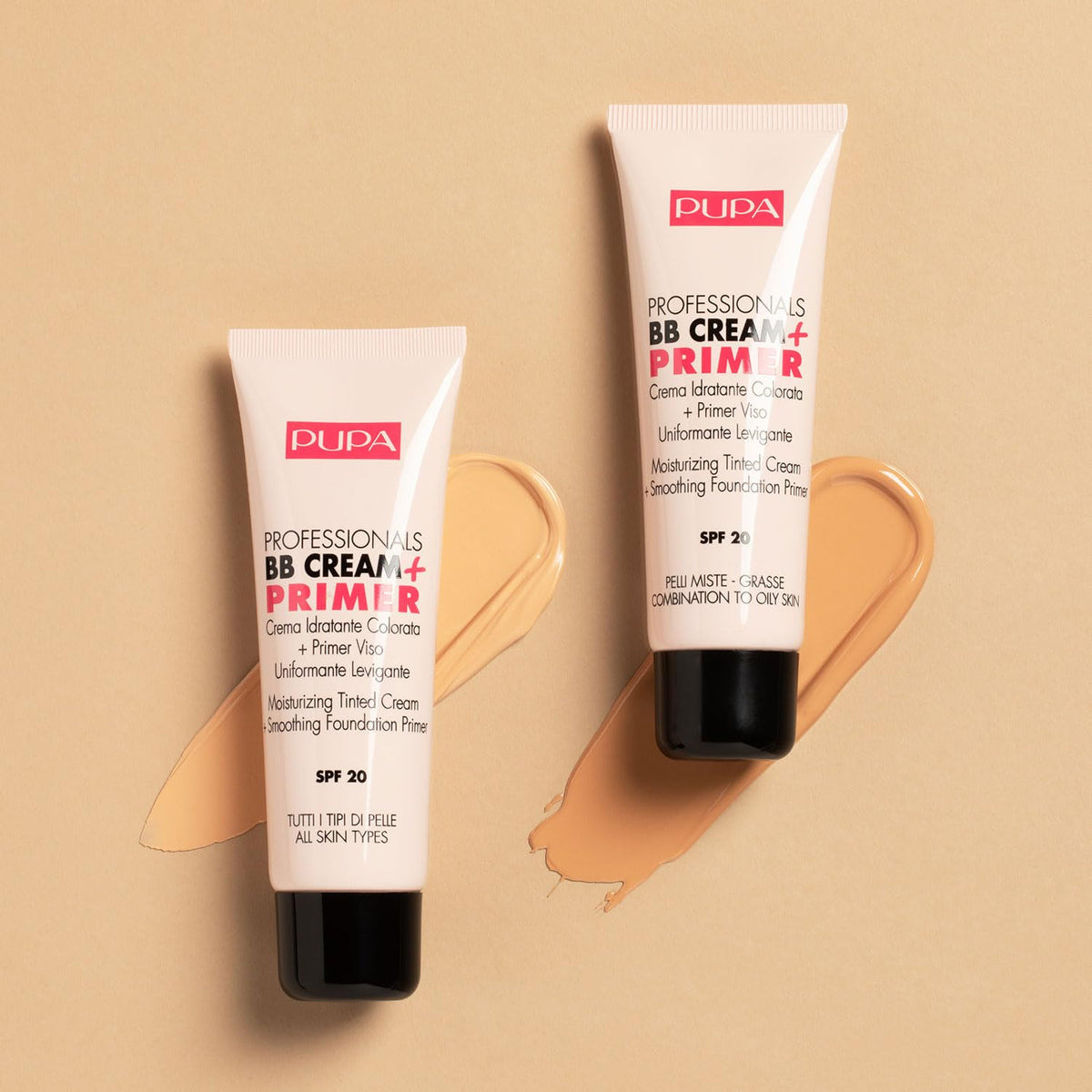 Pupa Milano Professionals BB Cream and SPF 20 Primer for Women, No. 002/Sand, 1.69 Ounce