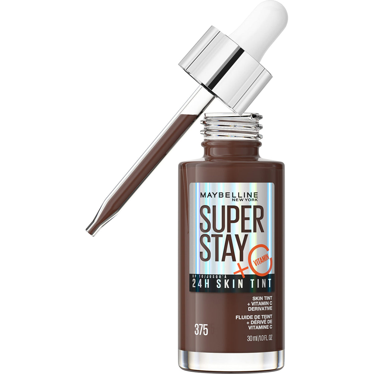 Maybelline Super Stay Up to 24HR Skin Tint, Radiant Light-to-Medium Coverage Foundation, Makeup Infused With Vitamin C, 118, 1 Count