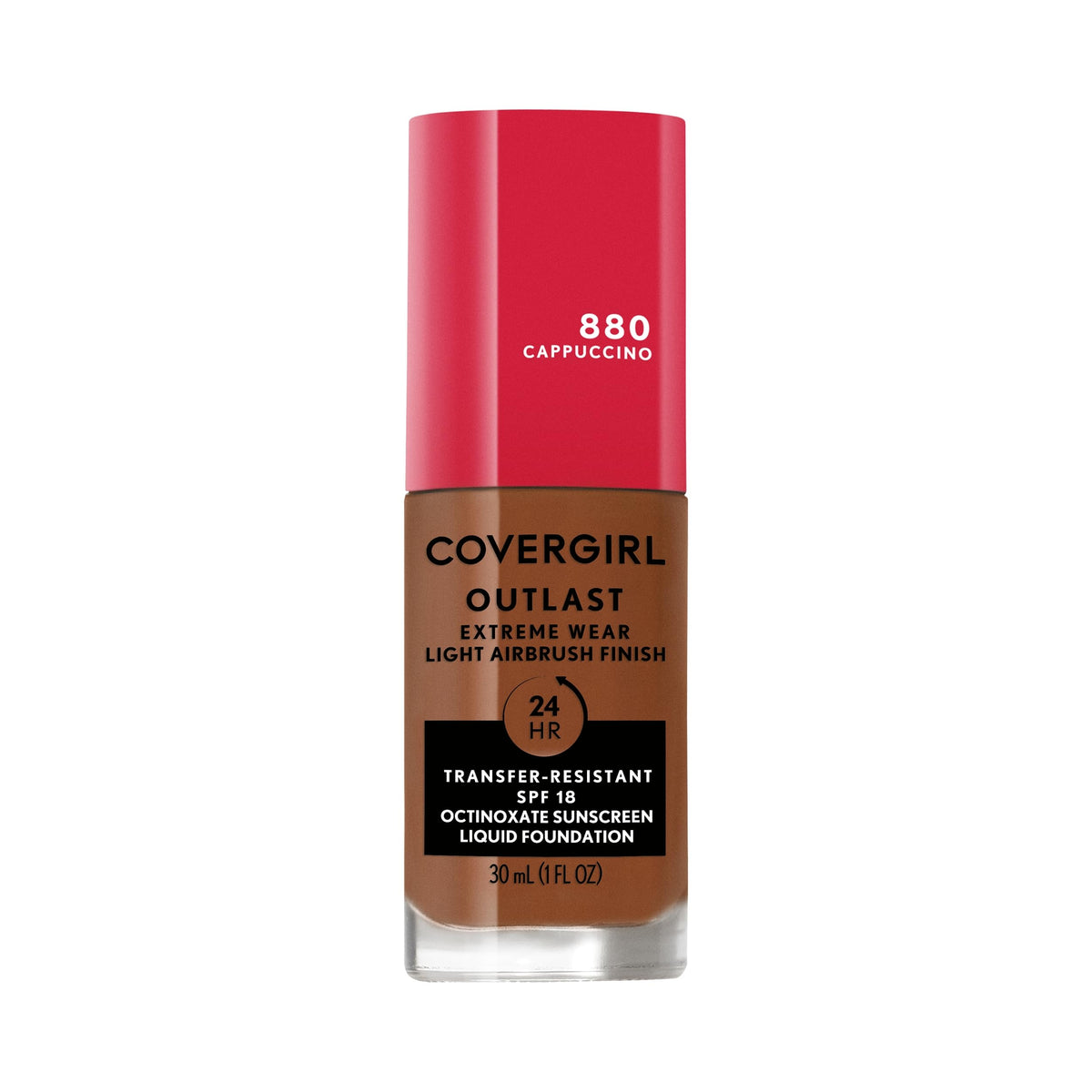Covergirl Outlast Extreme Wear 3-in-1 Full Coverage Liquid Foundation, SPF 18 Sunscreen, Ivory, 1 Fl. Oz.