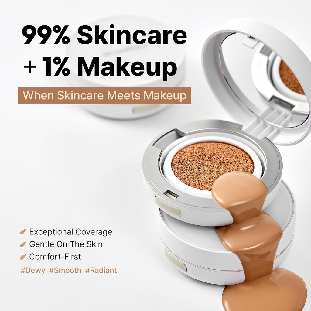 TROIAREUKE A+ Cushion Foundation(Shade 23), Natural Coverage,Korean Cushion