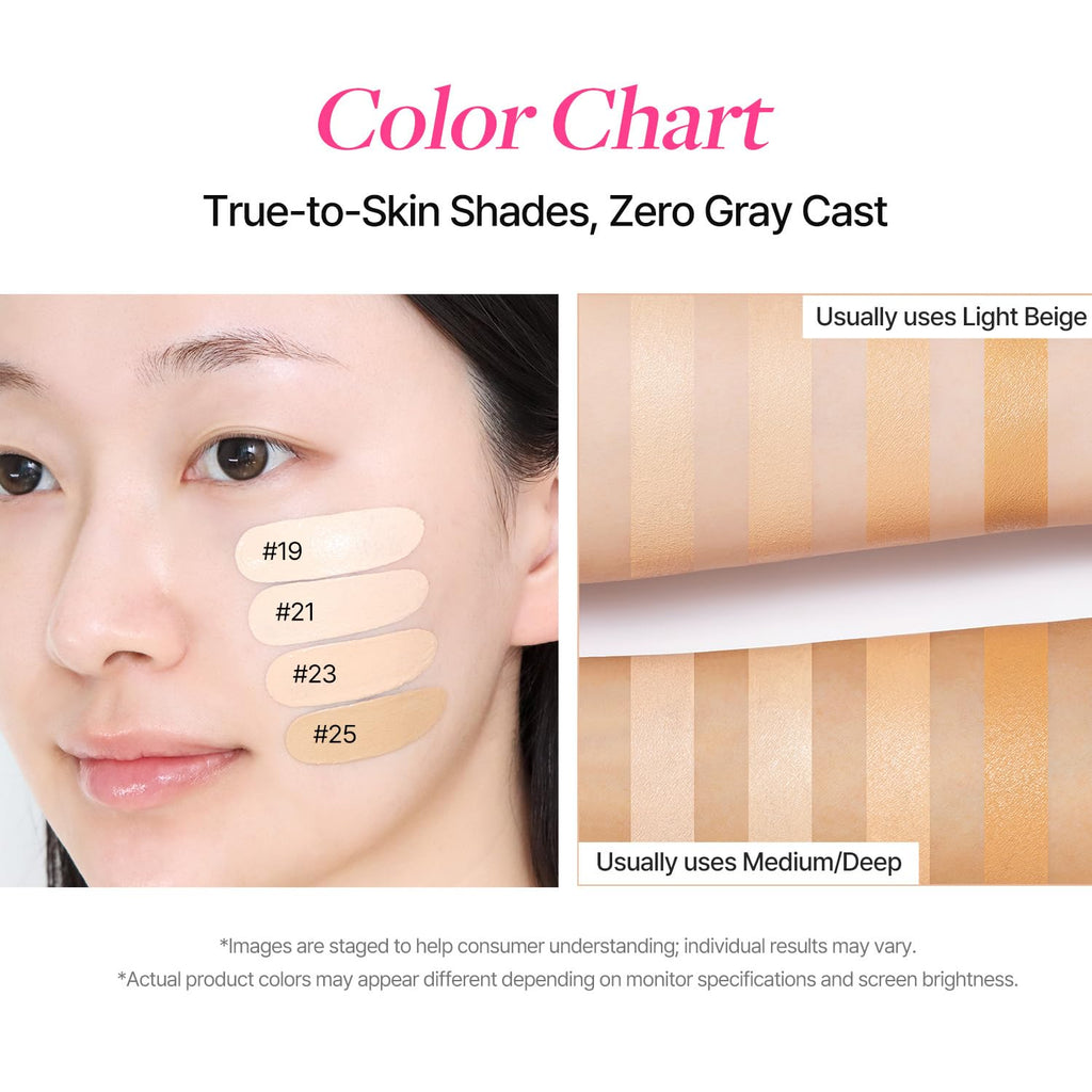 COSNORI PDRN True Tone BB Cream 23 True Medium - Medium Beige with Neutral Warm Undertones, No Gray Cast, Soothing Formula with Camellia PDRN, Long Lasting Natural Coverage,Korean BB Cream, 1.18 Fl Oz