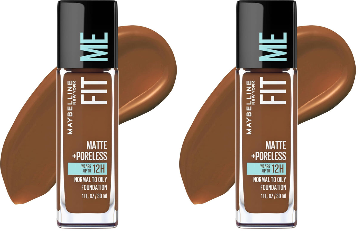 Maybelline Fit Me Matte + Poreless Liquid Oil-Free Foundation Makeup, Coconut, 1 Count (Packaging May Vary)