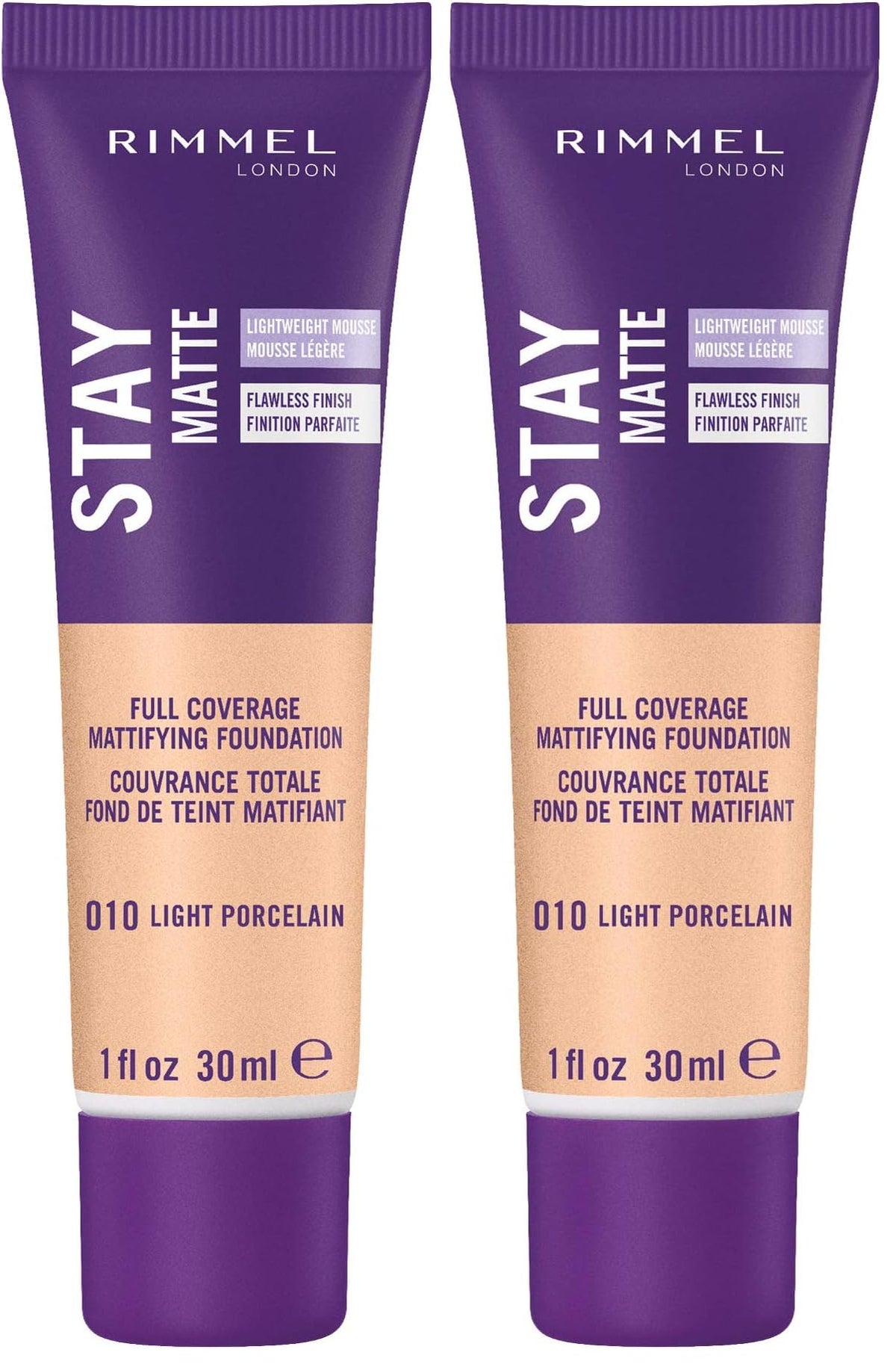 Rimmel London Stay Matte Liquid Mousse - 200 Soft Beige - Foundation, Lightweight, Shine Control, Oil-Free, 1oz