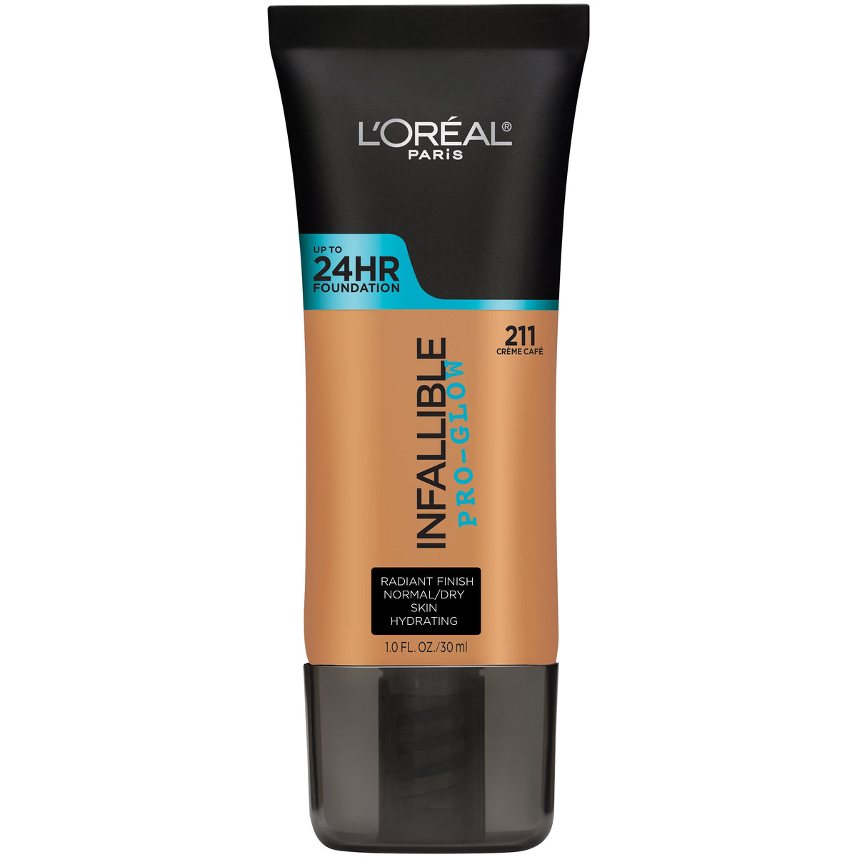 L'Oreal Paris Makeup Infallible Up to 24HR Pro-Glow Foundation, Creamy Natural, 1 fl oz.