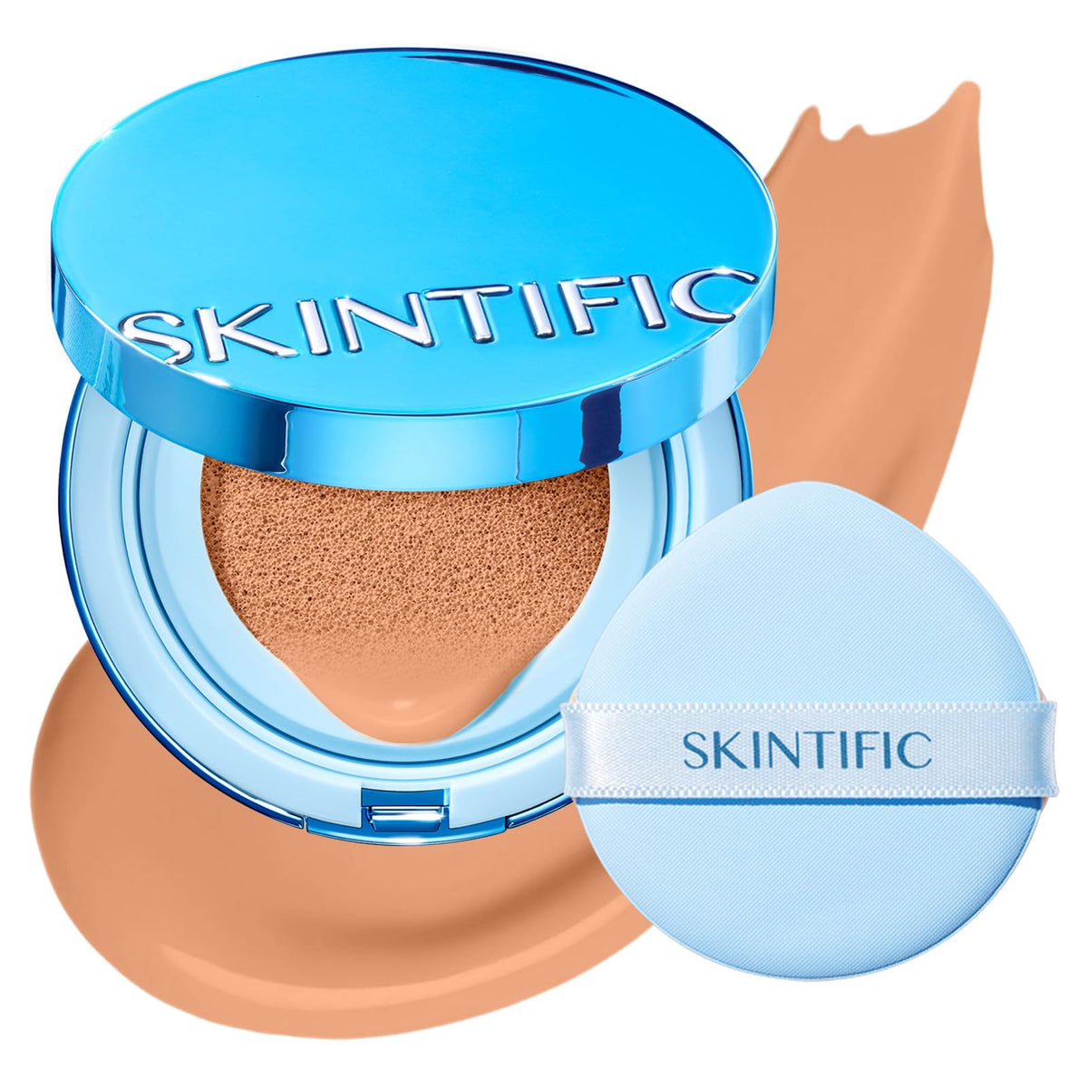 SKINTIFIC Velvet Matte Cushion Foundation Blue #02 Ivory