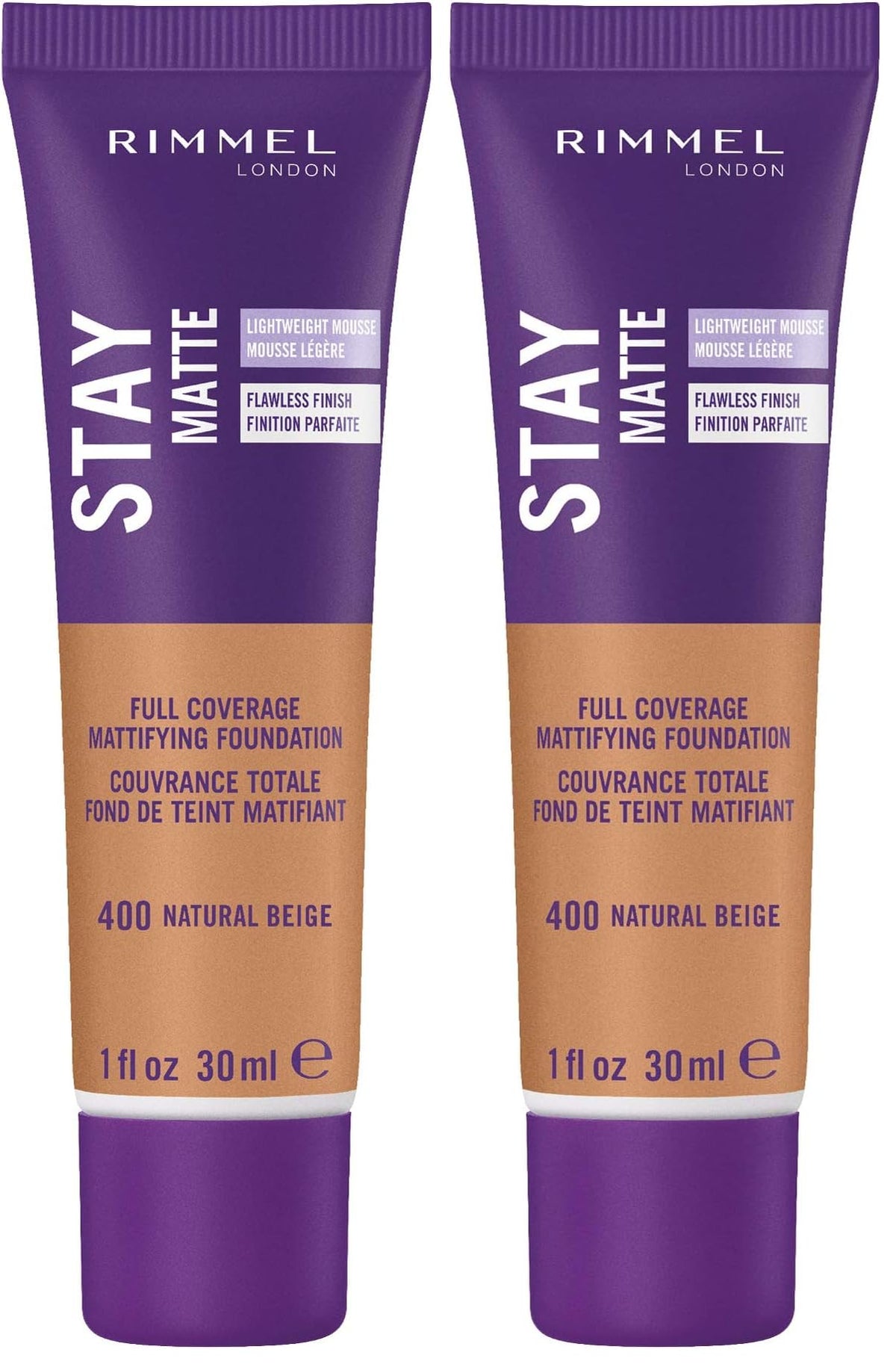 Rimmel London Stay Matte Liquid Mousse - 200 Soft Beige - Foundation, Lightweight, Shine Control, Oil-Free, 1oz