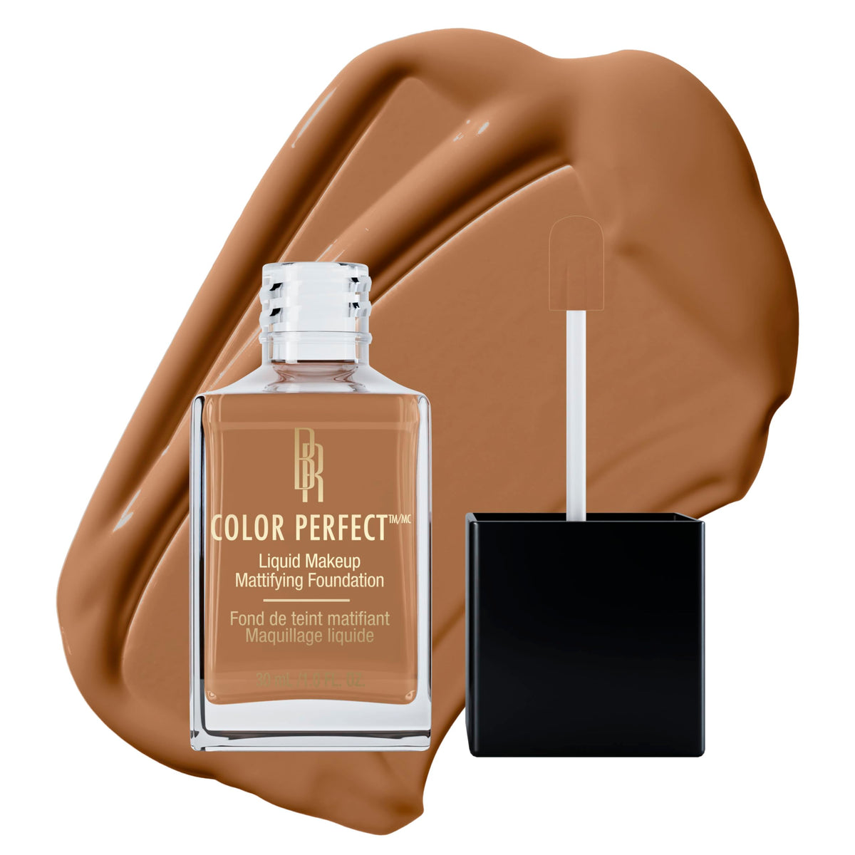 Black Radiance Color Perfect Liquid Full Coverage Foundation Makeup, Toffee, 1 Ounce