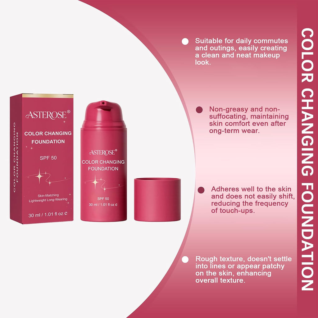 Color Changing Foundation, Skin Tone Adapting Liquid