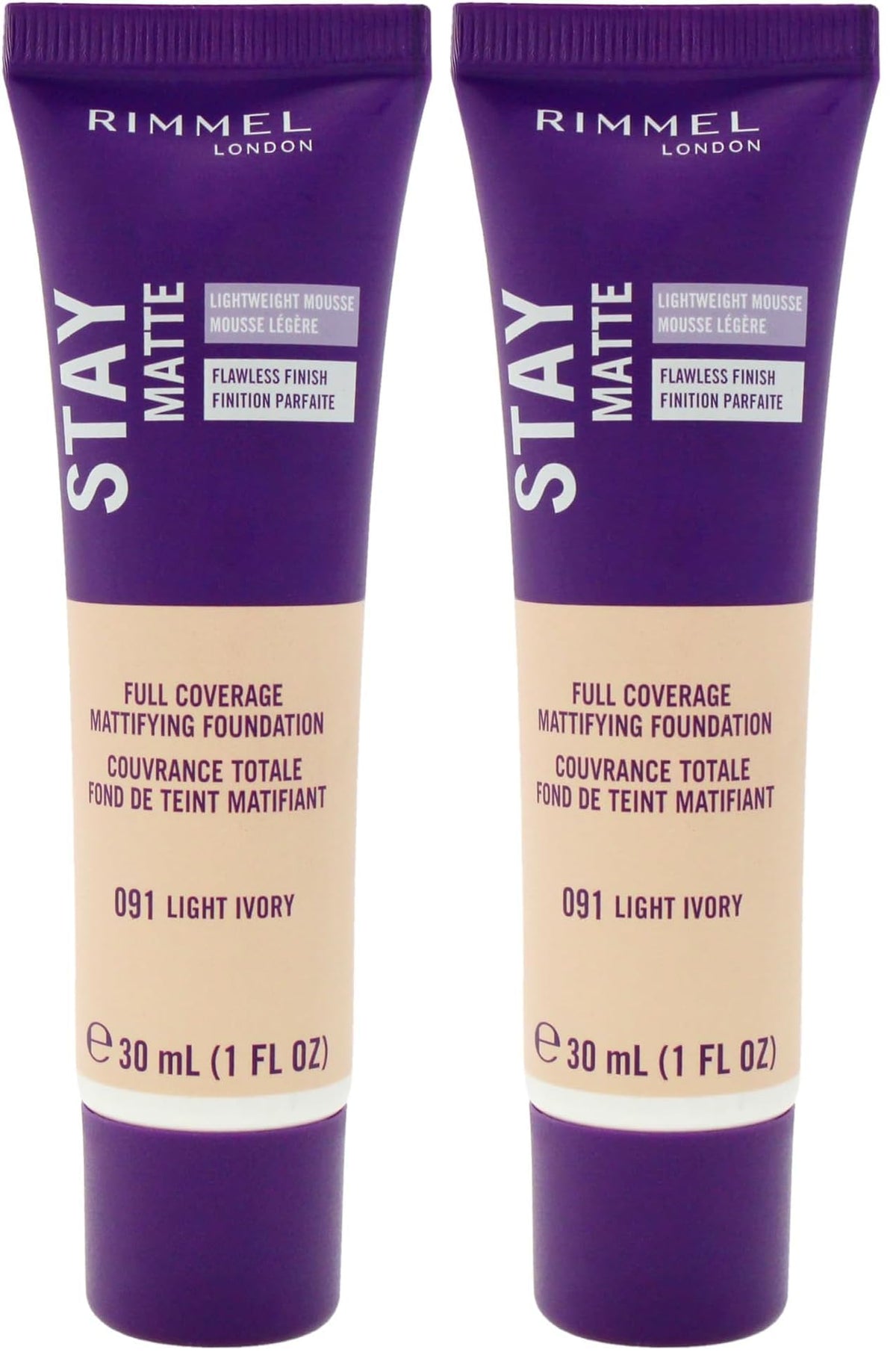 Rimmel London Stay Matte Liquid Mousse - 200 Soft Beige - Foundation, Lightweight, Shine Control, Oil-Free, 1oz