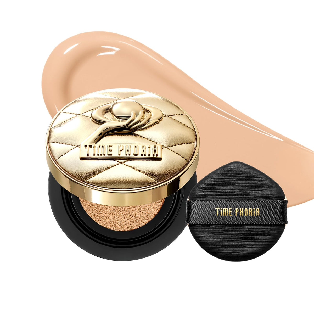 Timeless Utopia Glow Cushion Foundation 02 Birch - Radiant Glow Finish, Medium to High Coverage, Hydrating Peptide Complex, Lightweight Air Cushion, Long-Lasting Smooth Blurring Base Makeup