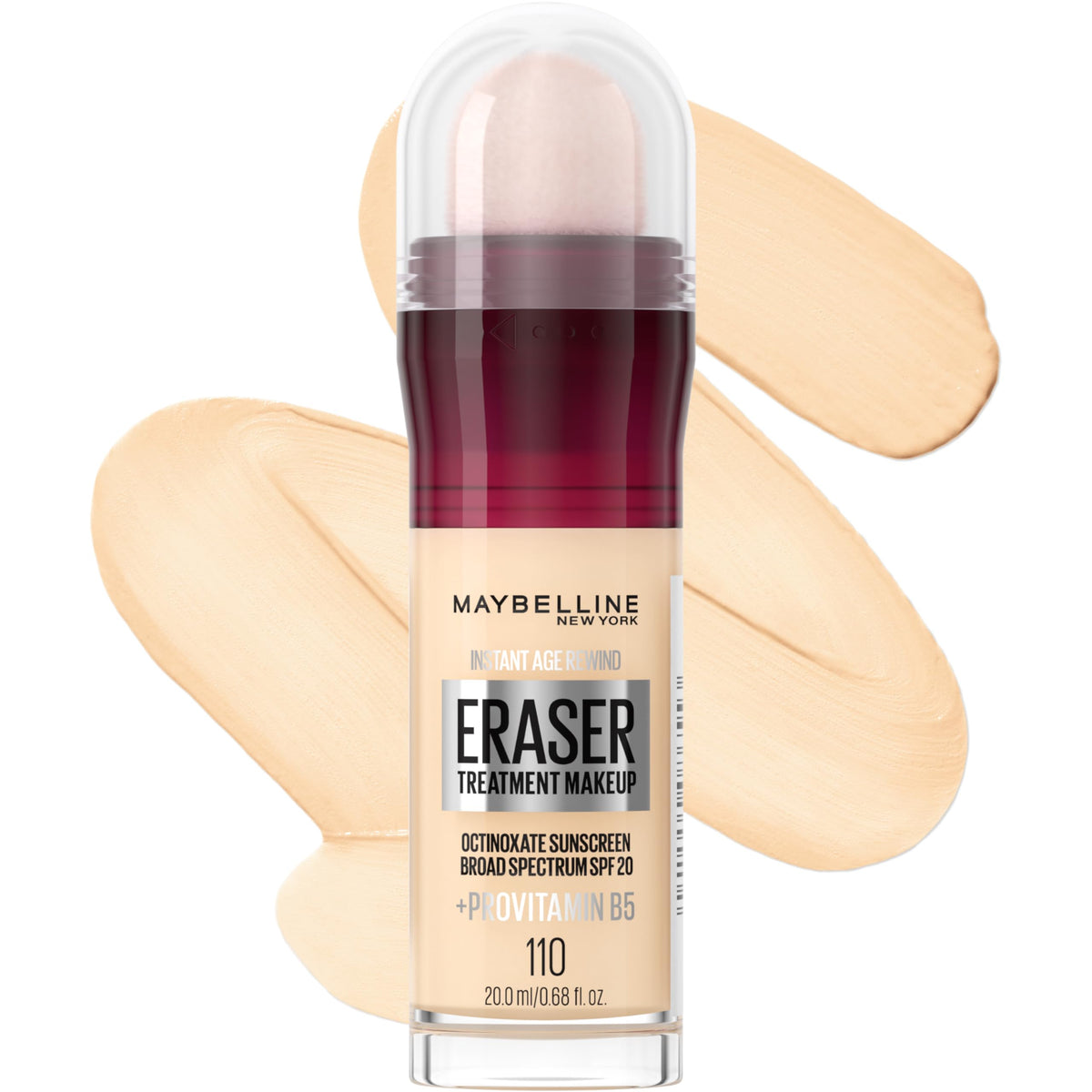 Maybelline Instant Age Rewind Eraser Foundation with SPF 20 and Moisturizing ProVitamin B5, 300, 1 Count (Packaging May Vary)