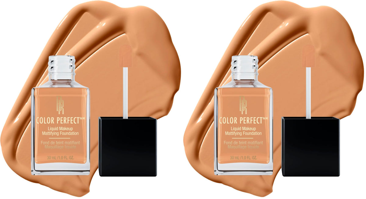 Black Radiance Color Perfect Liquid Full Coverage Foundation Makeup, Toffee, 1 Ounce