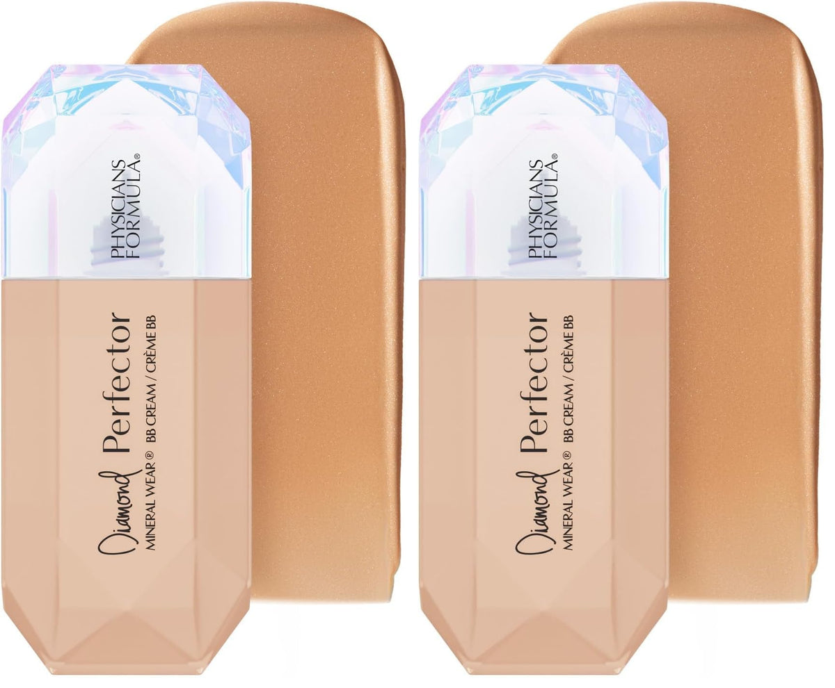 Physicians Formula Mineral Wear®Diamond Perfector BB Cream, 10 in 1 Skin Perfecting Beauty Balm, Lightweight & Luminous Finish - Medium to Tan