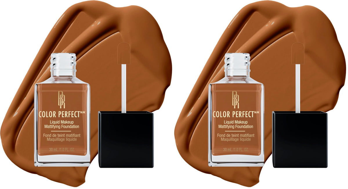 Black Radiance Color Perfect Liquid Full Coverage Foundation Makeup, Toffee, 1 Ounce
