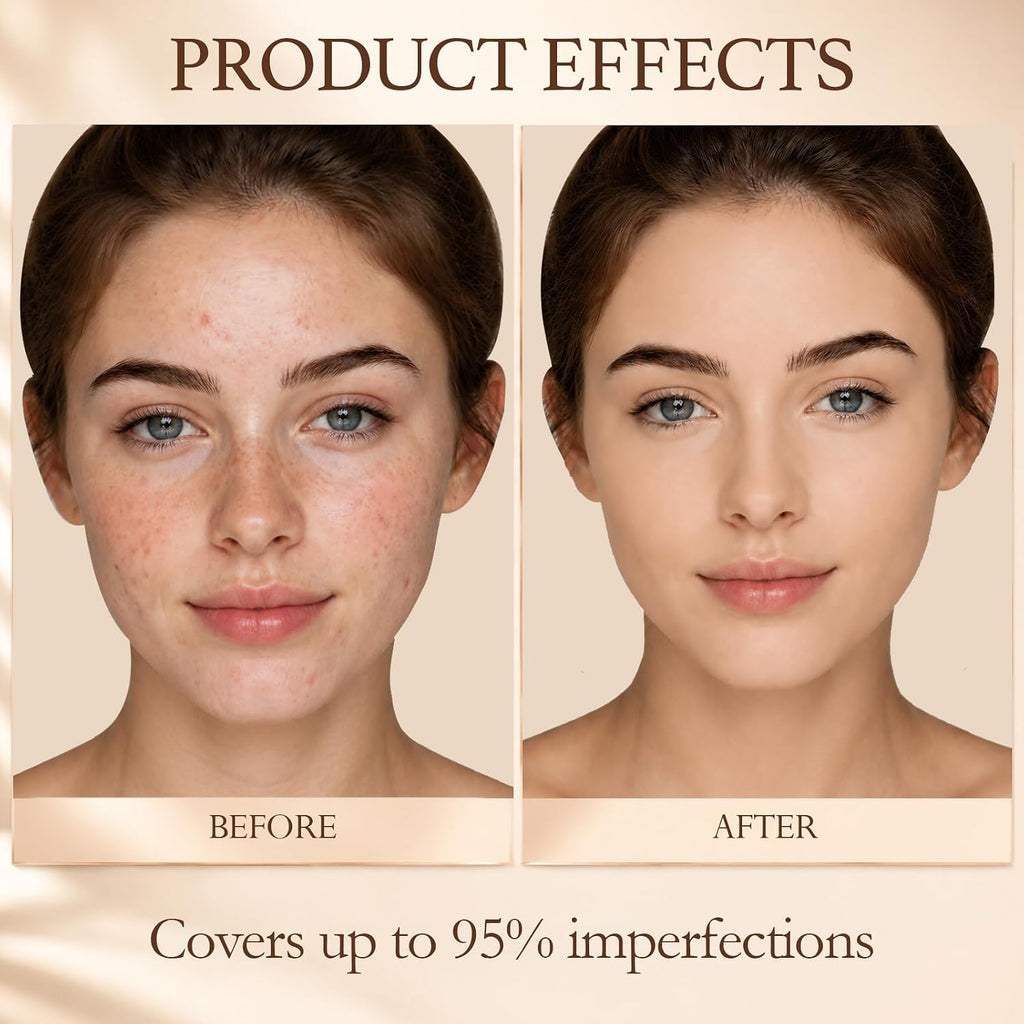 2-in-1 Full Coverage Liquid Foundation + Cream Concealer, Light Ivory