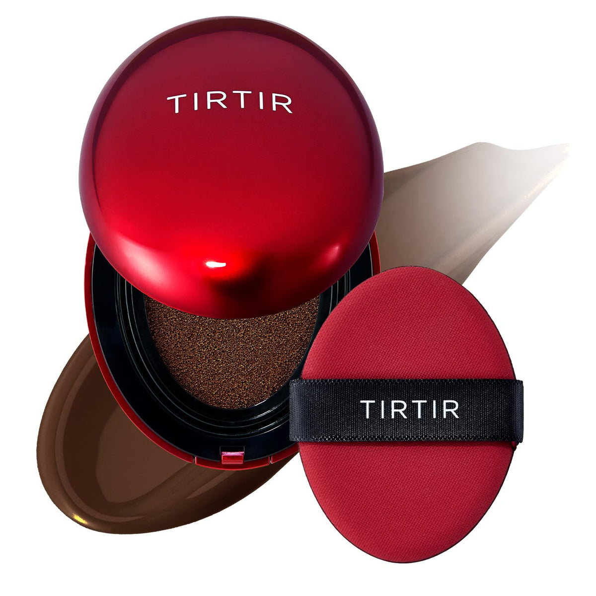 TIRTIR Mask Fit Red Cushion Foundation | Full coverage, Weightless, Skin fit, Satin Glow Finish, Korean Makeup BB Foundation, beauty, Tattoo cover up, Buildable (#21N Ivory, 0.63 Fl Oz)