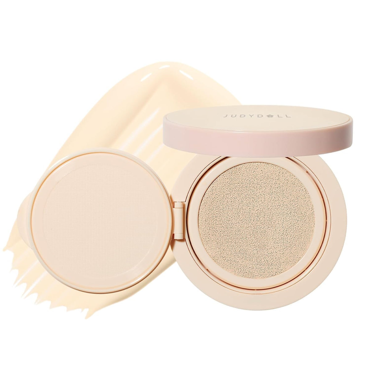 JUDYDILL Moisturizing Cushion Foundation- Hydrating with 80% Essence, Natural & Flawless Coverage, Dewy Finish, Concealing Power, Non-drying, Easy Application for Fair Skin Types (N10 Cool Fair Skin)