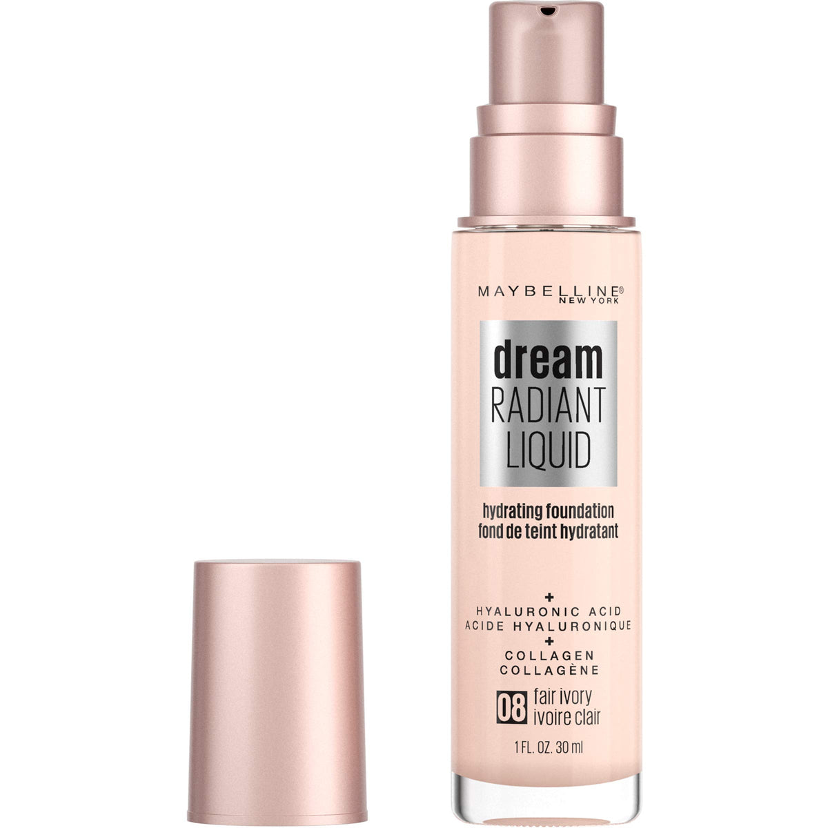 Maybelline Dream Radiant Liquid Medium Coverage Hydrating Makeup, Lightweight Liquid Foundation, Cocoa, 1 Count