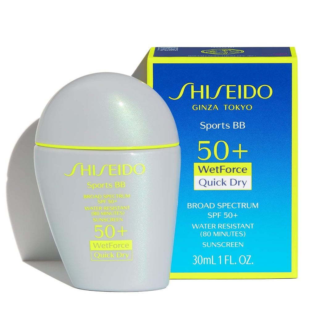 Shiseido Sports BB Cream SPF 50+ Sunscreen - 30 mL - Quick-Dry, Non-Sticky Formula for Natural, All Day Finish - Perspiration, Water & Transfer Resistant - Non-Comedogenic