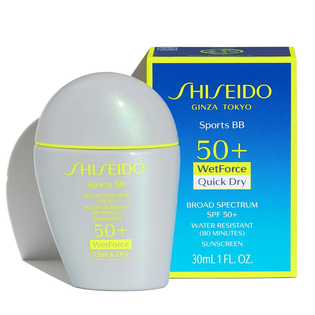 Shiseido Sports BB Cream SPF 50+ Sunscreen - 30 mL - Quick-Dry, Non-Sticky Formula for Natural, All Day Finish - Perspiration, Water & Transfer Resistant - Non-Comedogenic