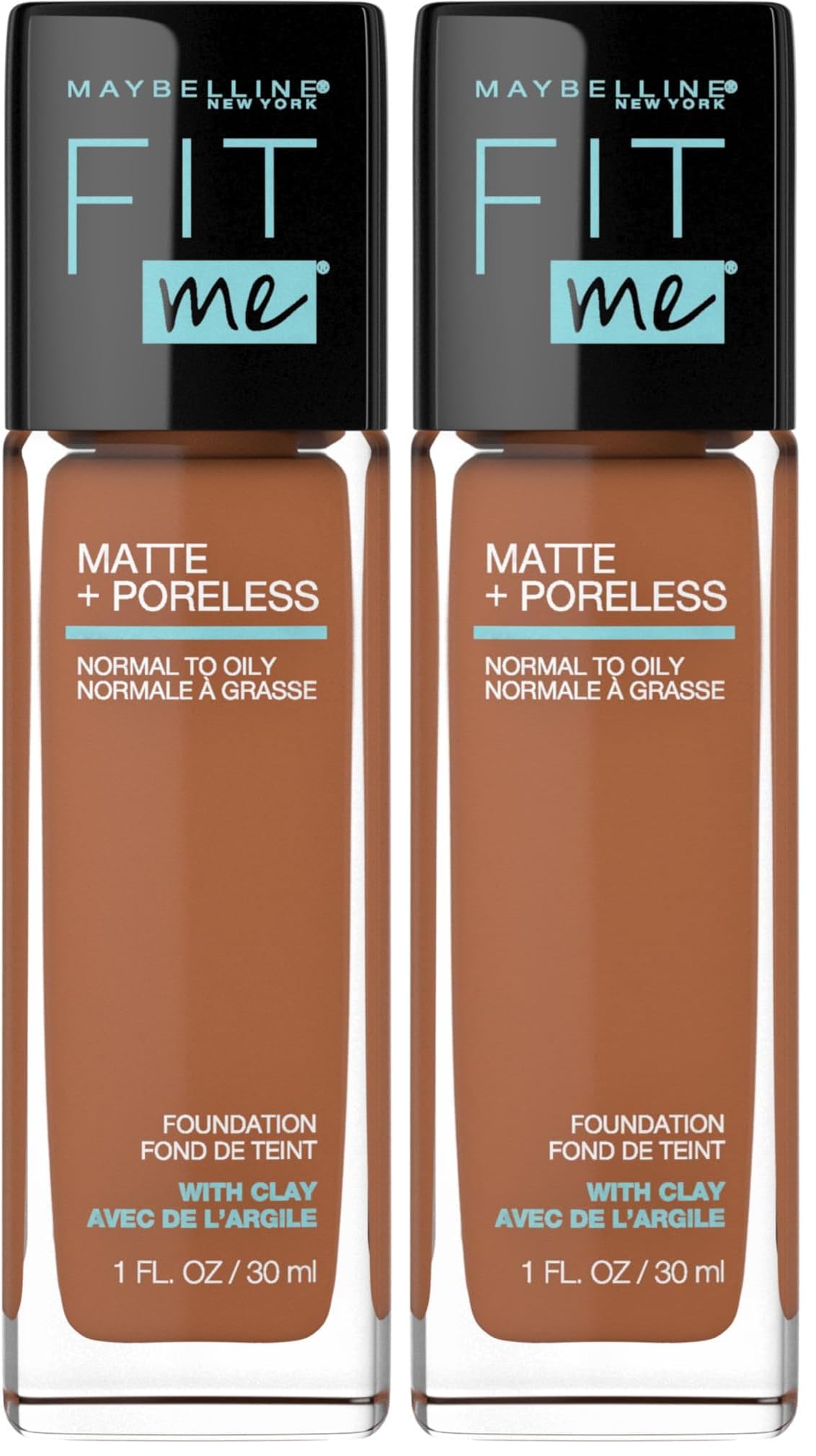 Maybelline Fit Me Matte + Poreless Liquid Oil-Free Foundation Makeup, Natural Ivory, 1 Count (Packaging May Vary)